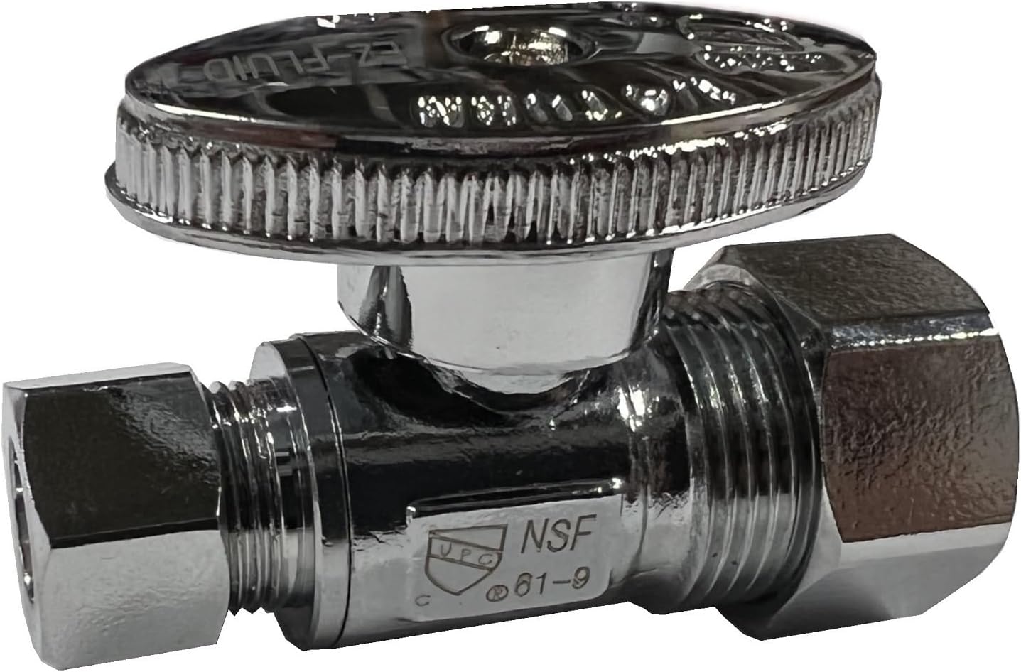 EZ-Fluid 3/8"OD Comp X 5/8"OD(1/2"Nom.) Comp,1/4 Turn Straight Stop Valve | EZ-Fluid Plumbing Parts & Hardware