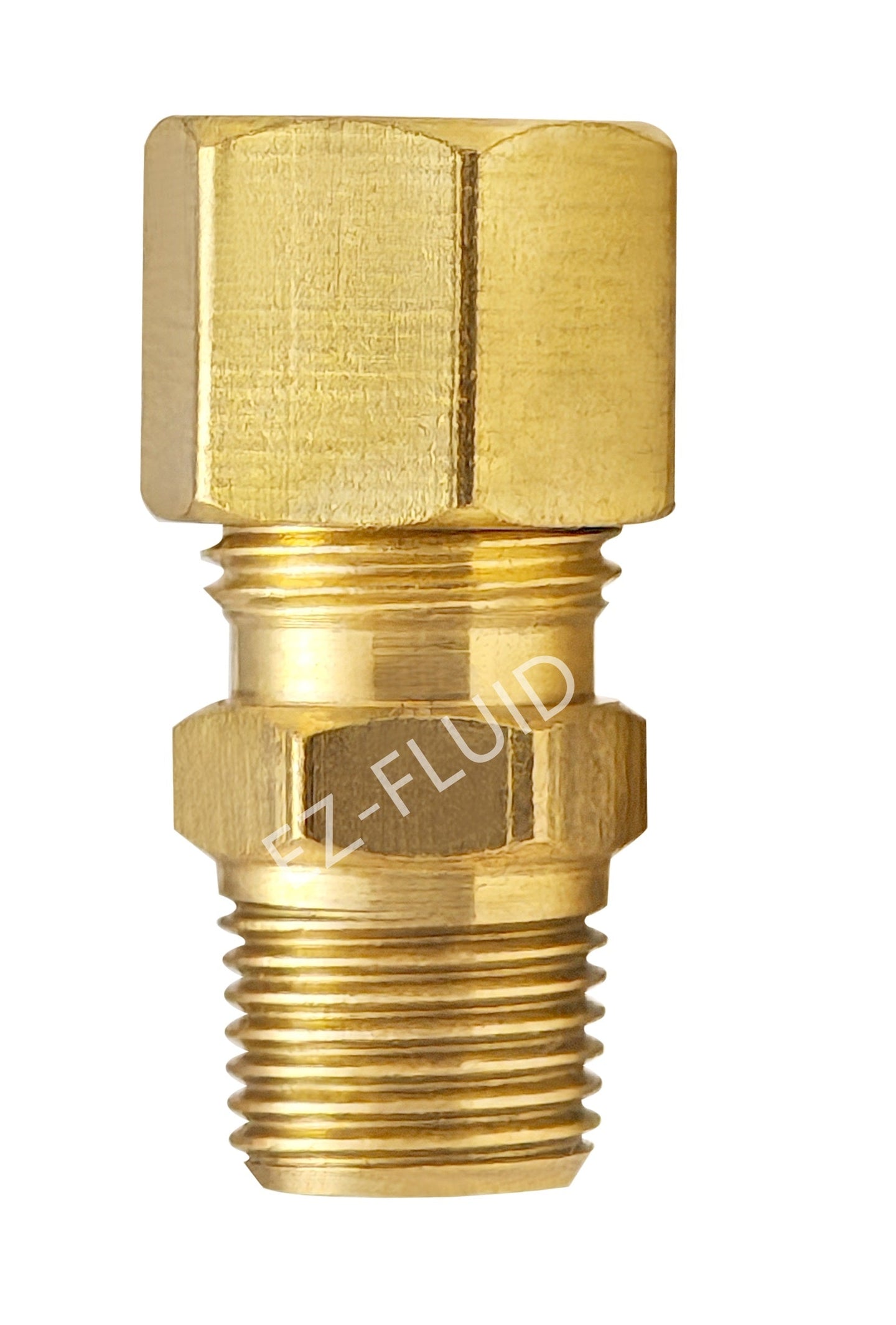 EZ-Fluid 1/4" x1/8" Brass Compression x Male Adapter LF | EZ-Fluid Plumbing Parts & Hardware