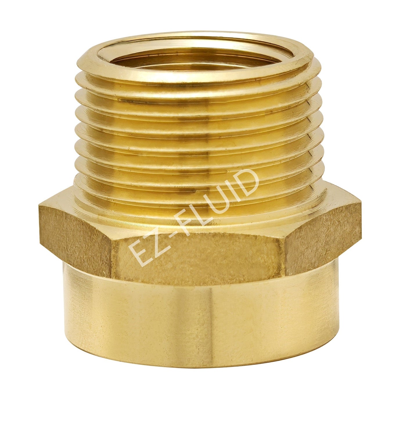 EZ-Fluid 3/4" FHT X 3/4" MIP W/1/2" FIP Brass Garden Hose Adapter | EZ-Fluid Plumbing Parts & Hardware