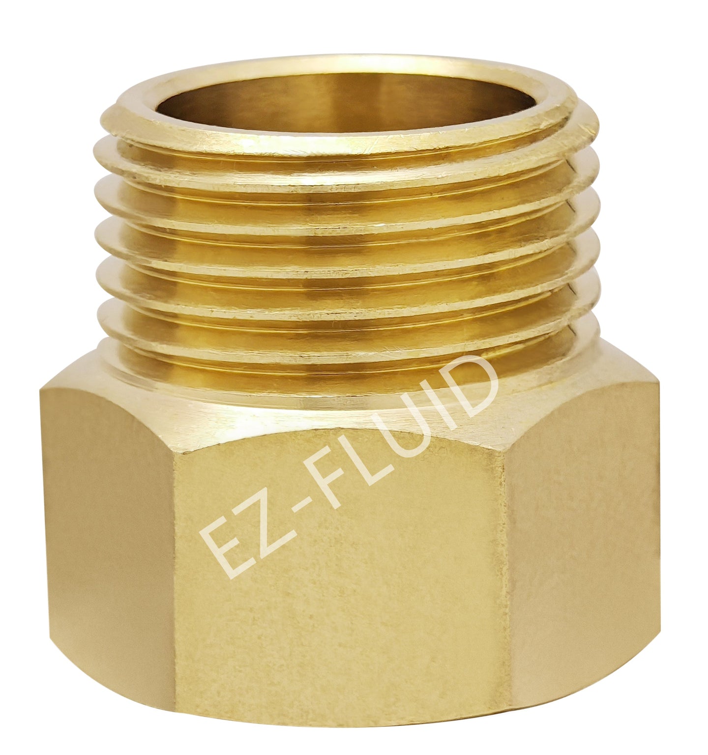 EZ-Fluid 3/4"MHT X 3/4" FIP Brass Garden Hose Adapter | EZ-Fluid Plumbing Parts & Hardware