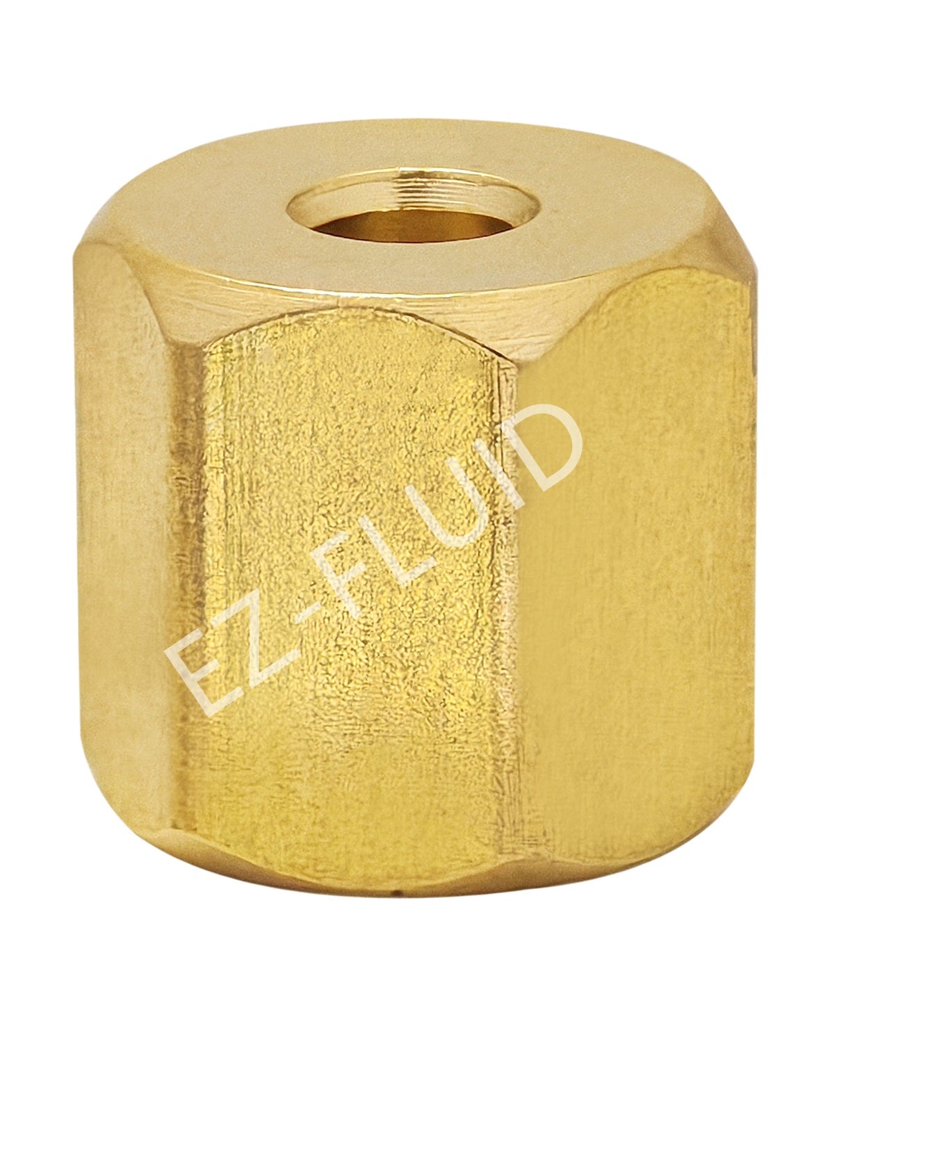 EZ-Fluid 1/8" Brass Compression Nut LF | EZ-Fluid Plumbing Parts & Hardware