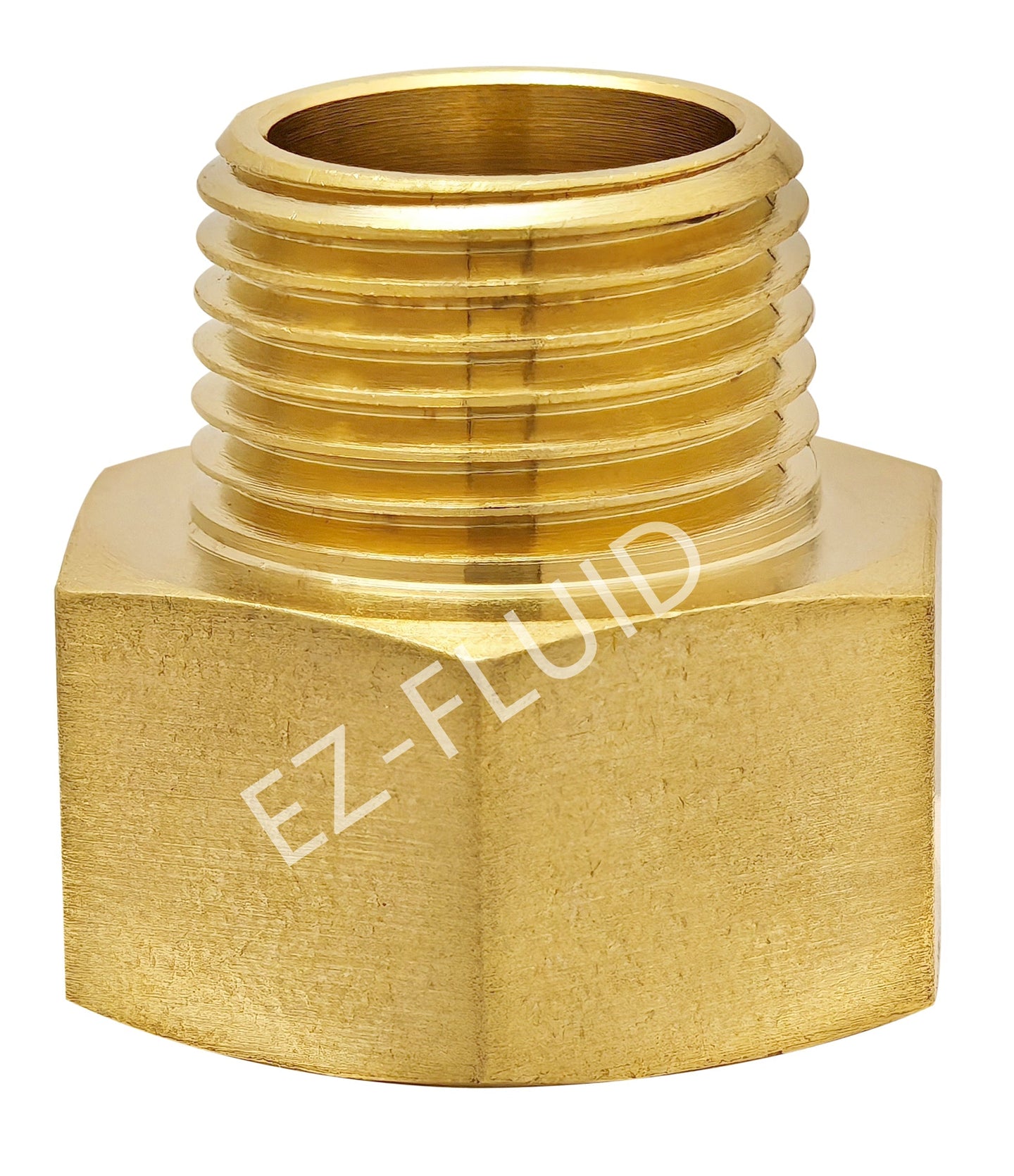 EZ-Fluid 3/4" FHT X 1/2"MIP Brass Garden Hose Adapter | EZ-Fluid Plumbing Parts & Hardware