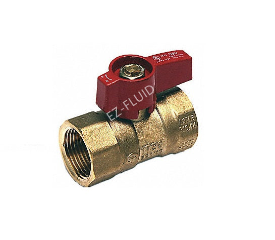 EZ-Fluid 1/2" FIP X 1/2" FIP Brass Gas Valve | EZ-Fluid Plumbing Parts & Hardware