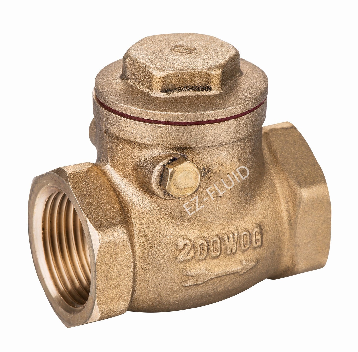 EZ-Fluid 1" Threaded Swing Check Valve Brass | EZ-Fluid Plumbing Parts & Hardware