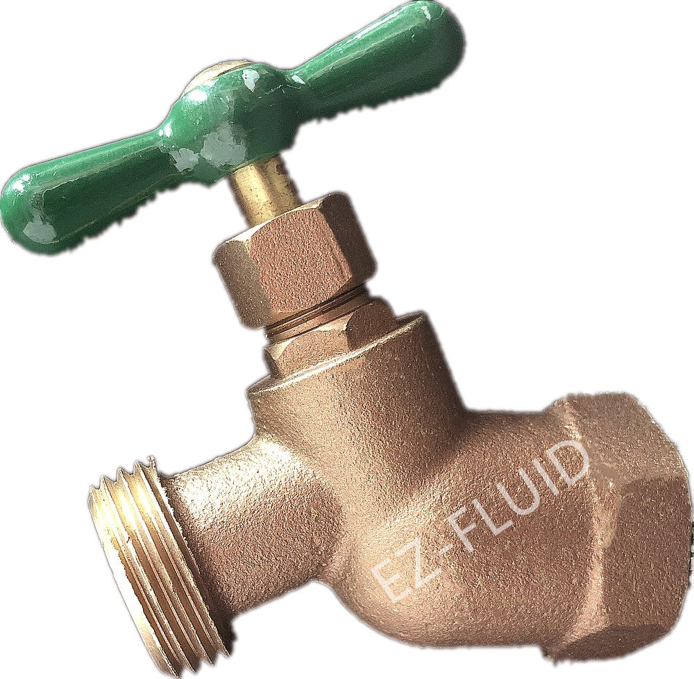 EZ-Fluid Heavy Pattern Female 1/2" FIP X 3/4"MHT No-Kink Hose Bibb | EZ-Fluid Plumbing Parts & Hardware