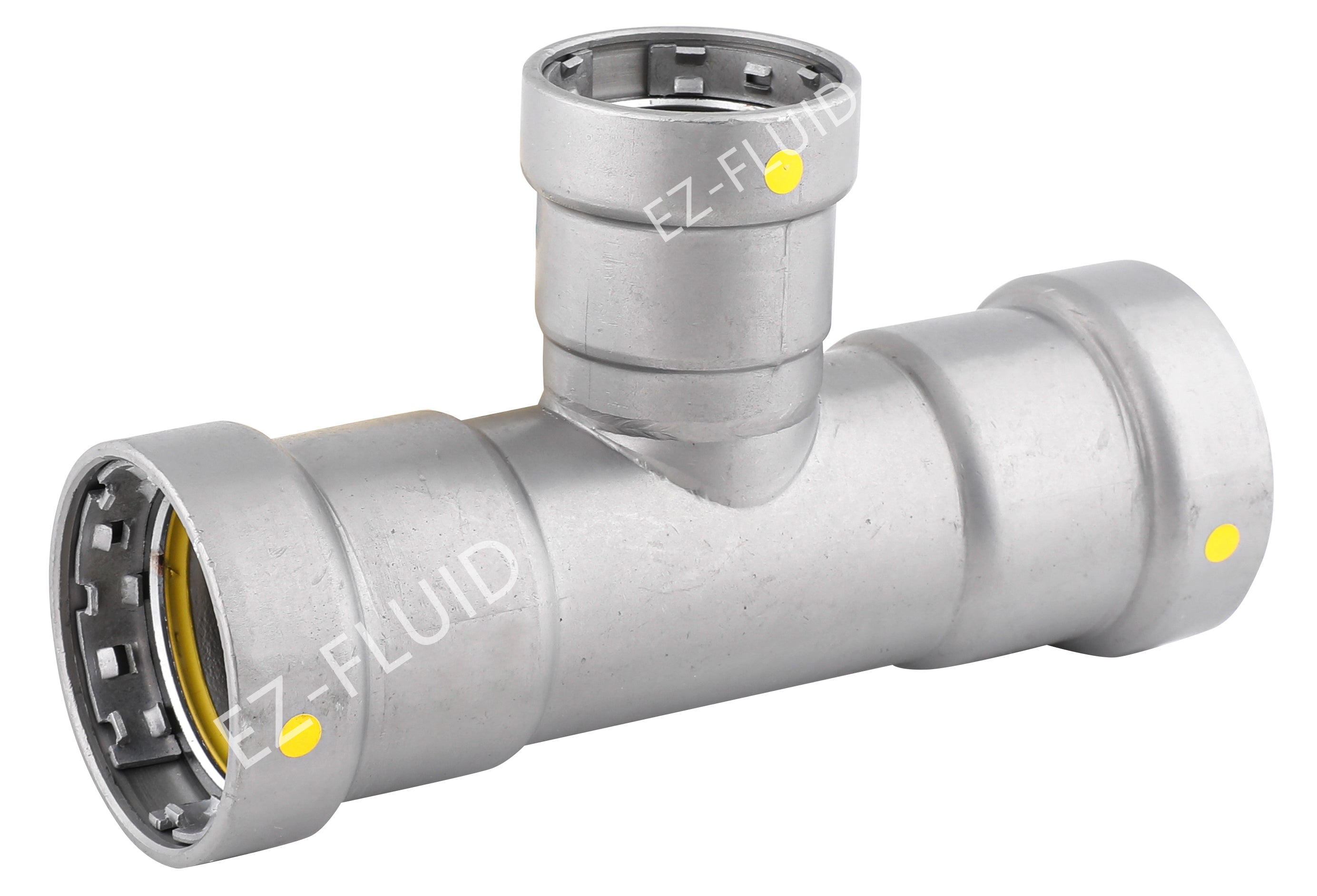 EZ-Fluid 2" X 2" X 1-1/2" Carbon Steel Press Mega Type PressG TEE REDUCER (HNBR) For Gas | EZ-Fluid Plumbing Parts & Hardware