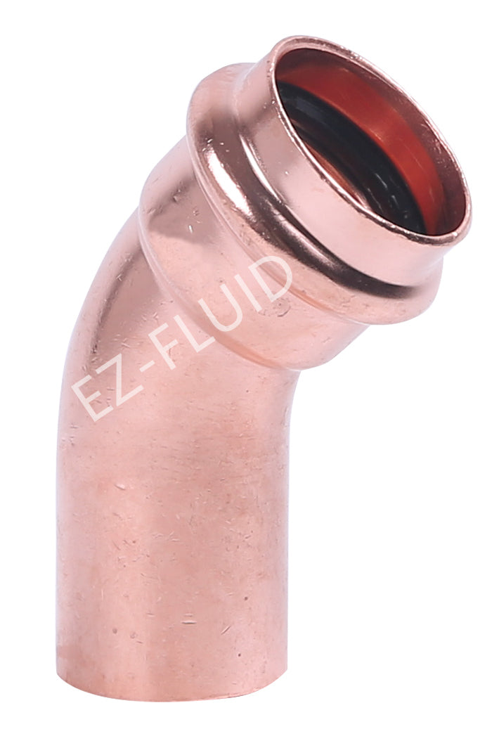 EZ-Fluid 1-1/4" Press X FTG COPPER PRESS 45 Degree STREET ELBOW | EZ-Fluid Plumbing Parts & Hardware