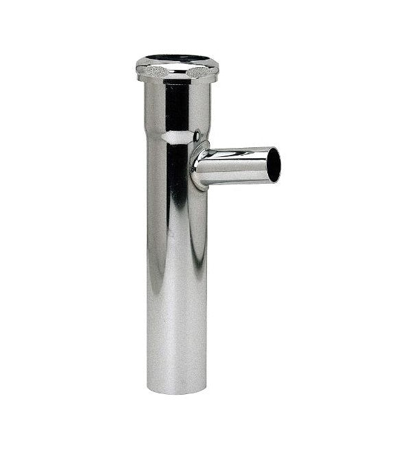 EZ-Fluid 7/8" 1-1/2"X 8" 17GA Brass Sink Branch Tailpiece w/Brass Nut | EZ-Fluid Plumbing Parts & Hardware