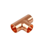 EZ-FLUID Plumbing (1-Pc) 1-1/2" Sweat Copper Tee C X C,No Lead Pressure Copper Fitting with Sweat Solder Connection for Residential,Commercial