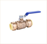 EZ-Fluid 1/2" Push Fit Heavy Duty LF Brass Full Port Water Stop Shut Off Ball Valve, Push to Connect PE-RT, CPVC, Copper,Pex Tubing,Quarter Turn (1-Pack)