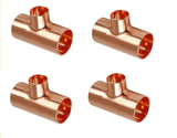 EZ-FLUID Plumbing 1/2" X 1/2" X 3/4" C X C X C Copper Reducing Tee,LF Pressure Copper Reducer Tee Fittings with Sweat Solder Connection for Residential,Commercial Copper Pipe (10)