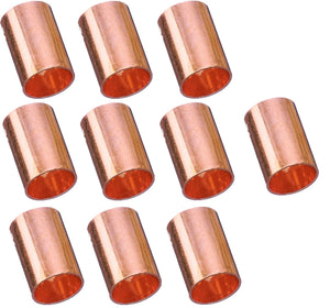 EZ-FLUID Plumbing 1/2" C X C LF Copper Slip Coupling Pressure Copper Fitting Without Stop,Sweat Solder Connection for Residential,Commercial.