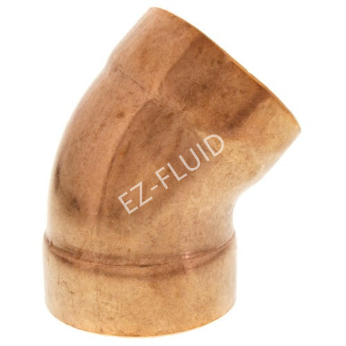 EZ-Fluid 2" C X C Sweat 45 ELBOW DWV COPPER WROT | EZ-Fluid Plumbing Parts & Hardware 