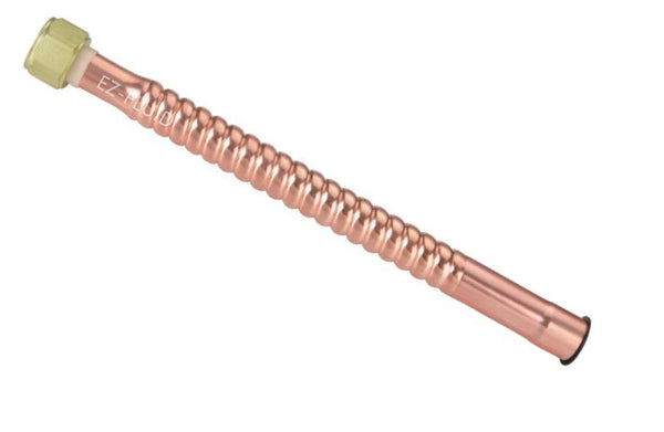 EZ-Fluid 3/4" FIP X 3/4" SWEAT X 24",Corrugated Copper Water Heater Supply Line Connector | EZ-Fluid Plumbing Parts & Hardware 
