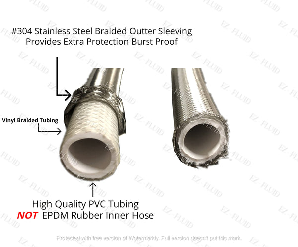 EZ-Fluid 1/4" COMP X 1/4" COMP X 72",  Ice Maker Supply Line Connector | EZ-Fluid Plumbing Parts & Hardware 