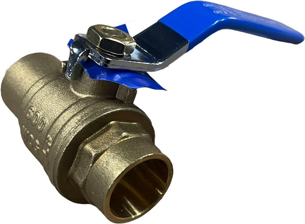 EZ-Fluid  1"C X C Brass Full Port Ball Valve | EZ-Fluid Plumbing Parts & Hardware 