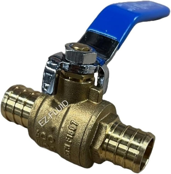EZ-Fluid 3/4" PEX x 3/4" PEX BRASS SHUT OFF BALL VALVE F1807 | EZ-Fluid Plumbing Parts & Hardware 