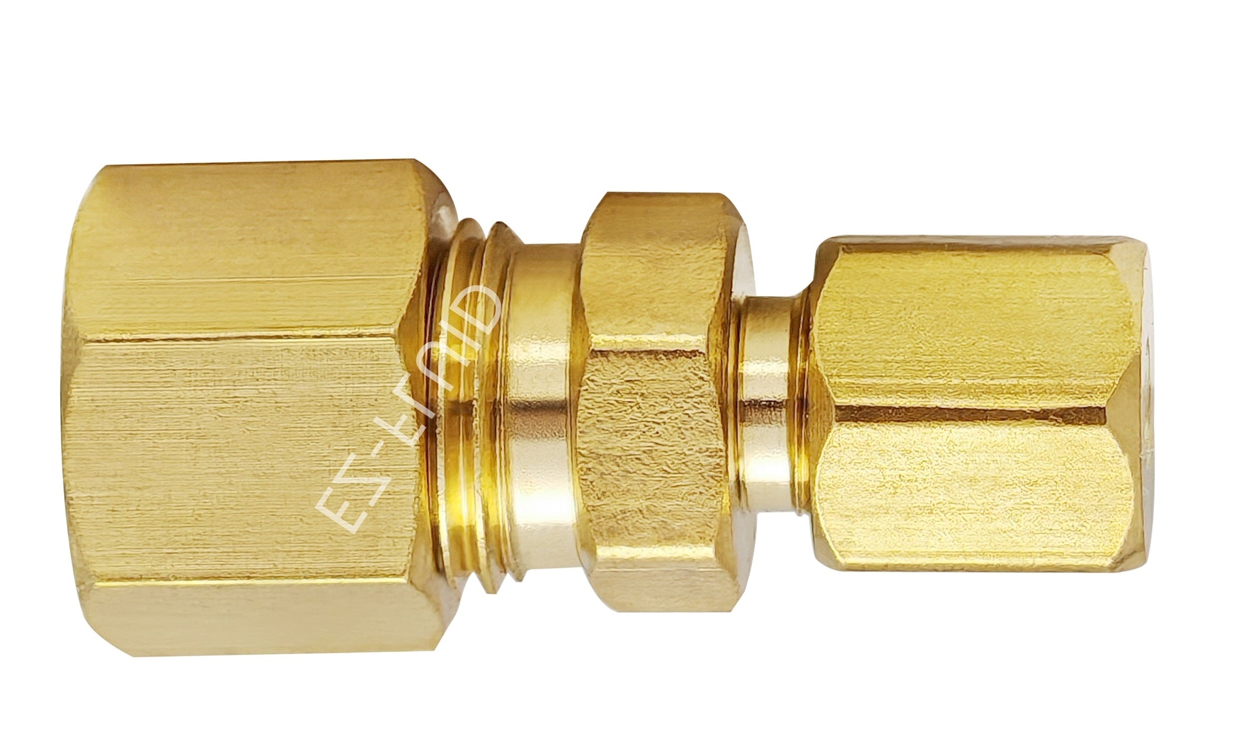 EZ-Fluid 1/2" x 3/8" Reducing Brass Compression Union LF | EZ-Fluid Plumbing Parts & Hardware 