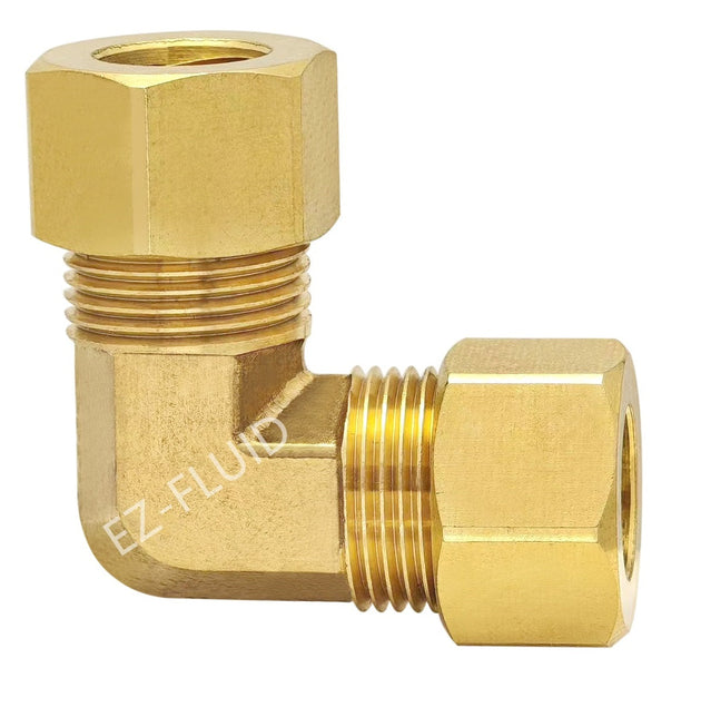 EZ-Fluid 5/8" Brass Compression Elbow LF | EZ-Fluid Plumbing Parts & Hardware 