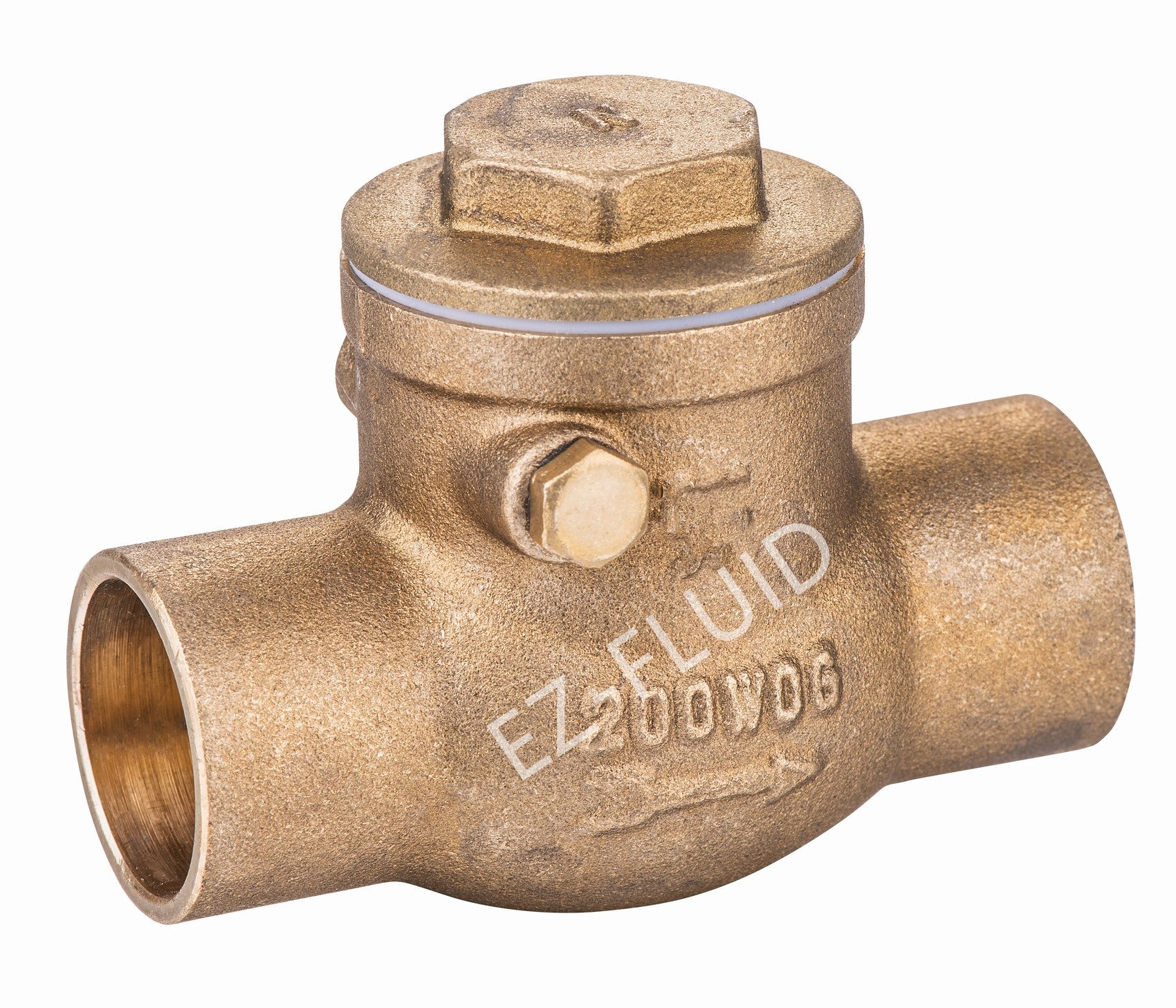 EZ-Fluid 3/4" C X C Swing CheckValve Brass | EZ-Fluid Plumbing Parts & Hardware 
