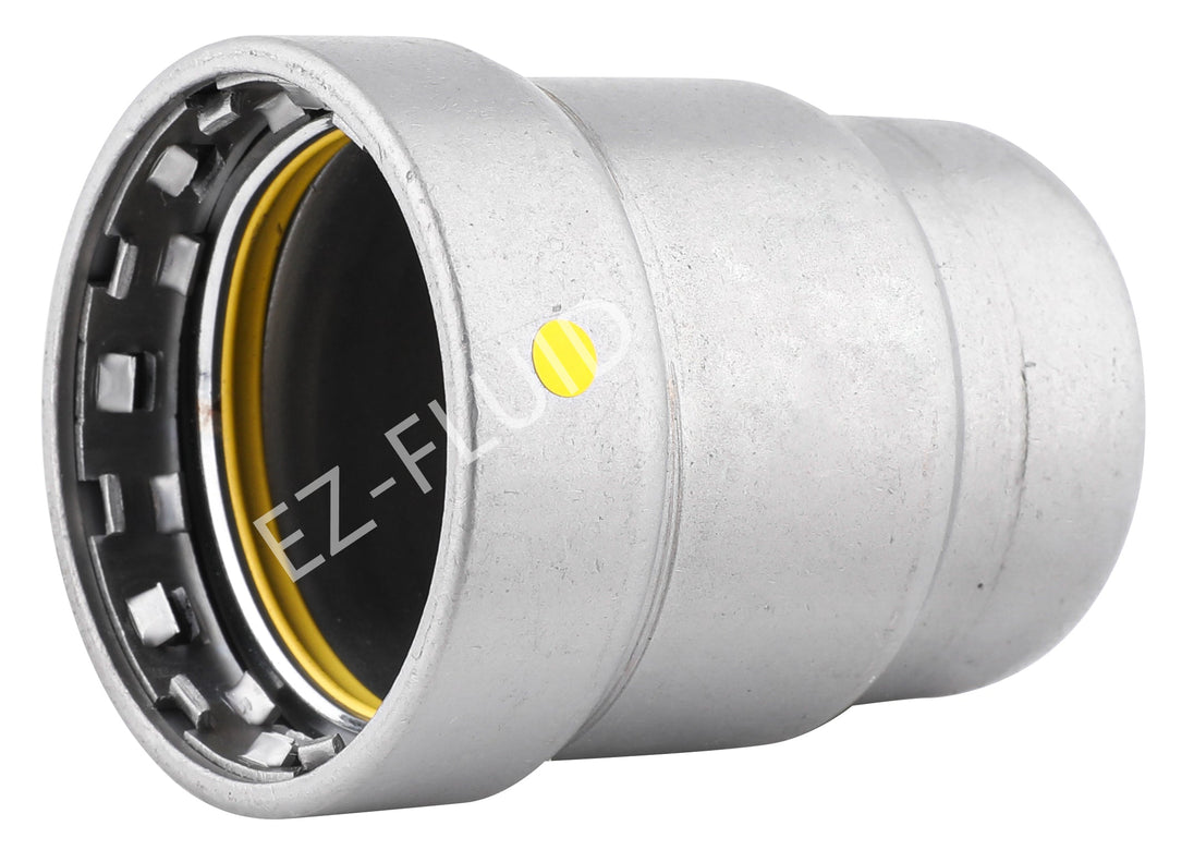 EZ-Fluid 1/2" PRESS CAP (HNBR) Carbon Steel Mega PressG Type For Gas | EZ-Fluid Plumbing Parts & Hardware 