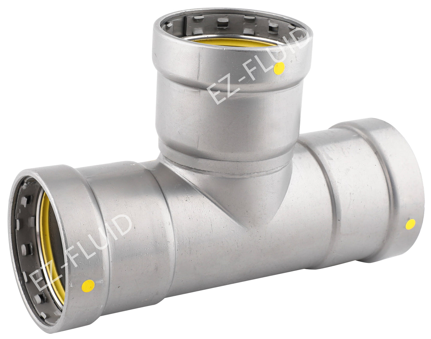 EZ-Fluid 2" Carbon Steel Press Mega Type PressG TEE (HNBR) For Gas | EZ-Fluid Plumbing Parts & Hardware 