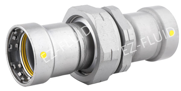 EZ-Fluid 1-1/4" Carbon Steel Press Mega Type PressG UNION (HNBR) For Gas | EZ-Fluid Plumbing Parts & Hardware 