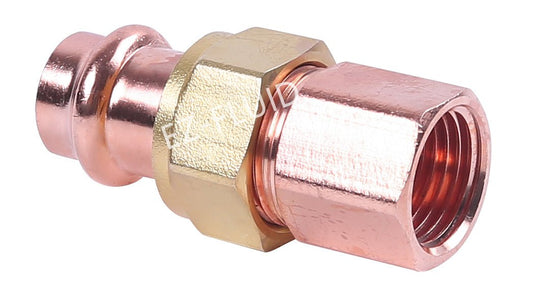 EZ-Fluid 1-1/2"  Press X FPT COPPER PRESS FEMALE UNION | EZ-Fluid Plumbing Parts & Hardware 