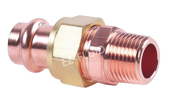 EZ-Fluid 2" Press X MPT COPPER PRESS MALE UNION | EZ-Fluid Plumbing Parts & Hardware 