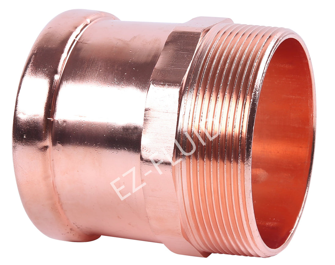 EZ-Fluid 4" Press X MPT COPPER PRESS XL MALE ADAPTER | EZ-Fluid Plumbing Parts & Hardware 