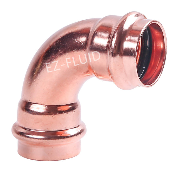 EZ-Fluid 1" Press X Press COPPER PRESS 90 Degree LR ELBOW | EZ-Fluid Plumbing Parts & Hardware 