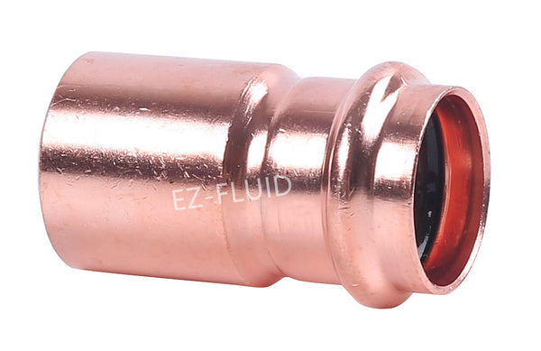 EZ-Fluid 1-1/2" X 1/2" FTG X Press COPPER PRESS BUSHING REDUCER | EZ-Fluid Plumbing Parts & Hardware 
