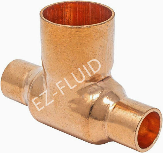EZ-Fluid 2" X 2" X 2-1/2" C X C X C Sweat Solder COPPER REDUCING TEE | EZ-Fluid Plumbing Parts & Hardware 