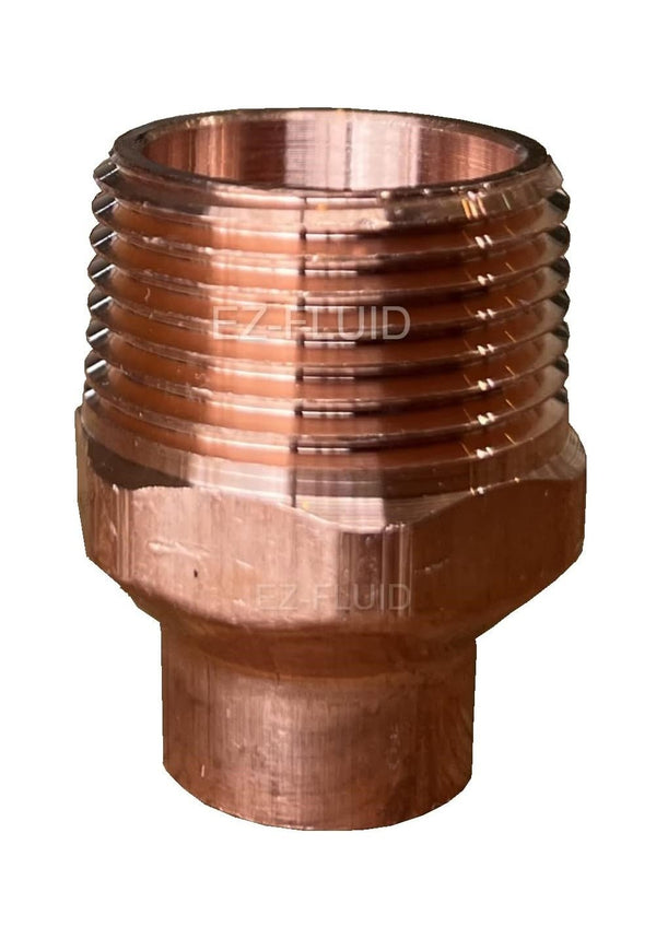 EZ-Fluid 1-1/2" X 2" C X M MALE ADAPTER COPPER | EZ-Fluid Plumbing Parts & Hardware 