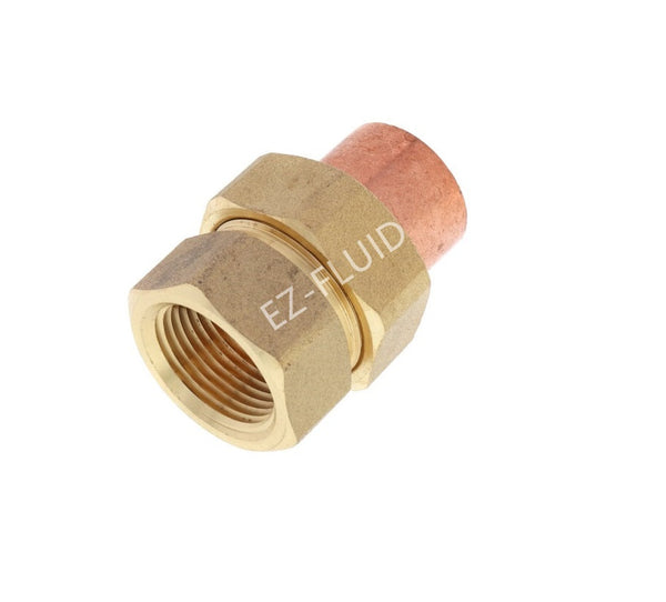 EZ-Fluid 1-1/4" C X FIPUNION COPPER | EZ-Fluid Plumbing Parts & Hardware 