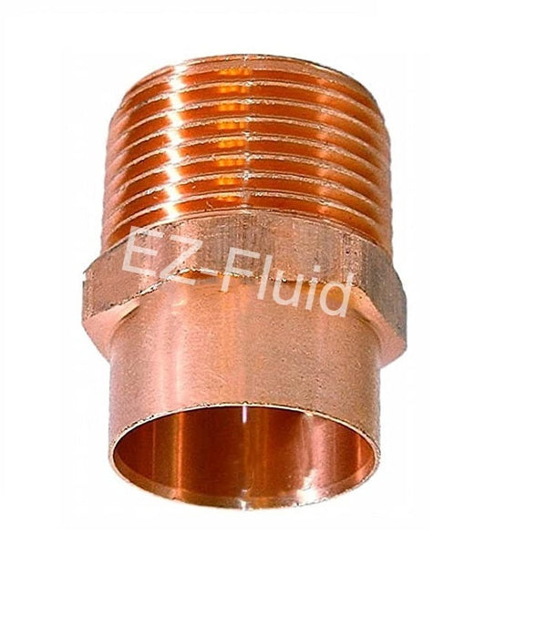 EZ-Fluid 1-1/4"  FTG X M MALE ADAPTER COPPER | EZ-Fluid Plumbing Parts & Hardware 