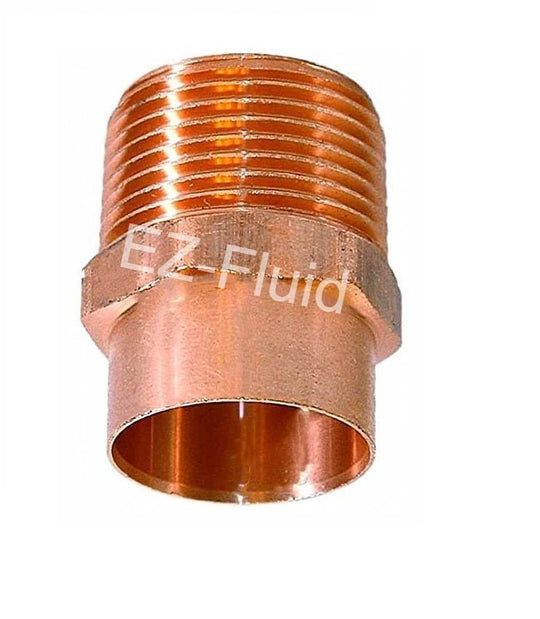 EZ-Fluid 2"  FTG X M MALE ADAPTER COPPER | EZ-Fluid Plumbing Parts & Hardware 