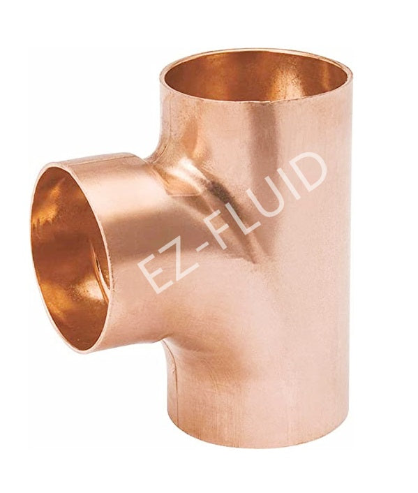 EZ-Fluid 2" C X C X C Sweat Solder TEE TY DWV COPPER WROT | EZ-Fluid Plumbing Parts & Hardware 