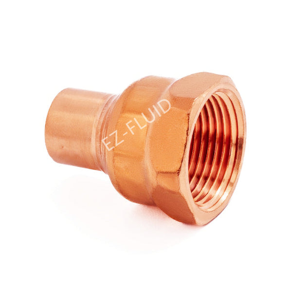EZ-Fluid 1/2" X 3/4" C X F FEMALE ADAPTER COPPER | EZ-Fluid Plumbing Parts & Hardware 