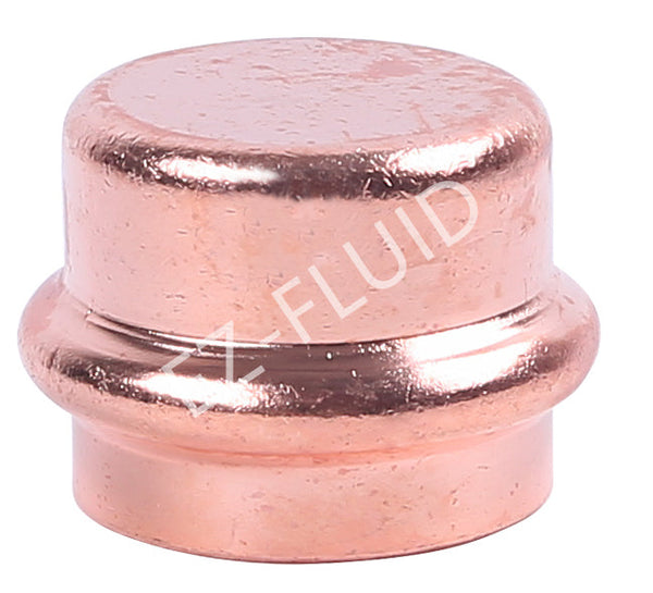 EZ-Fluid 2"  P COPPER PRESS CAP | EZ-Fluid Plumbing Parts & Hardware 