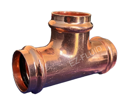 EZ-Fluid 1" Press X Press X Press COPPER PRESS TEE | EZ-Fluid Plumbing Parts & Hardware 