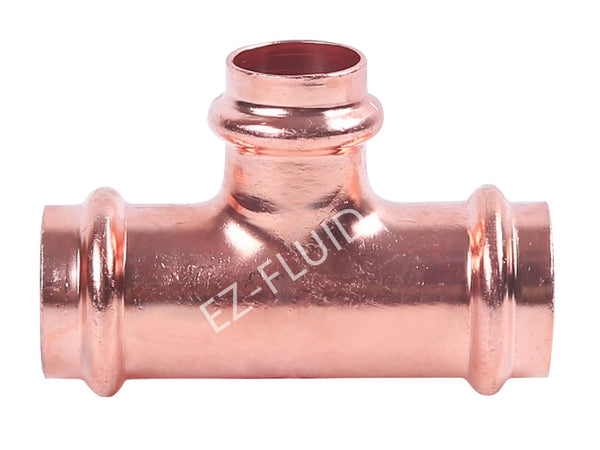 EZ-Fluid 1/2" X 1/2" X 1" Press X Press X Press COPPER PRESS TEE REDUCER | EZ-Fluid Plumbing Parts & Hardware 