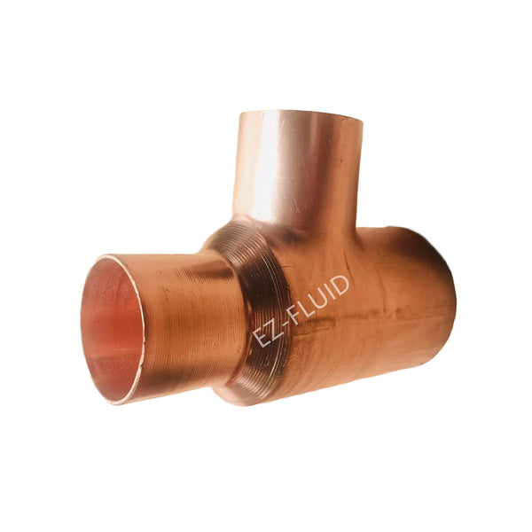 EZ-Fluid 2" X 1-1/4" X 1-1/4" C X C X C Sweat Solder COPPER REDUCING TEE | EZ-Fluid Plumbing Parts & Hardware 