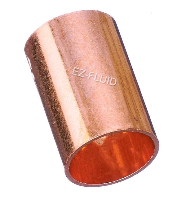EZ-Fluid 2-1/2" C X C Sweat Solder COPPER NO-STOP COUPLING | EZ-Fluid Plumbing Parts & Hardware 