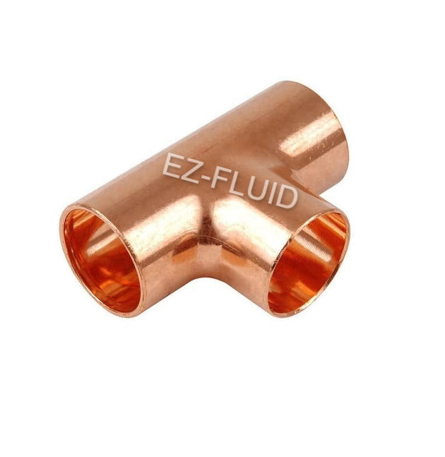EZ-Fluid 4" C X C X C Sweat Solder COPPER TEE | EZ-Fluid Plumbing Parts & Hardware 