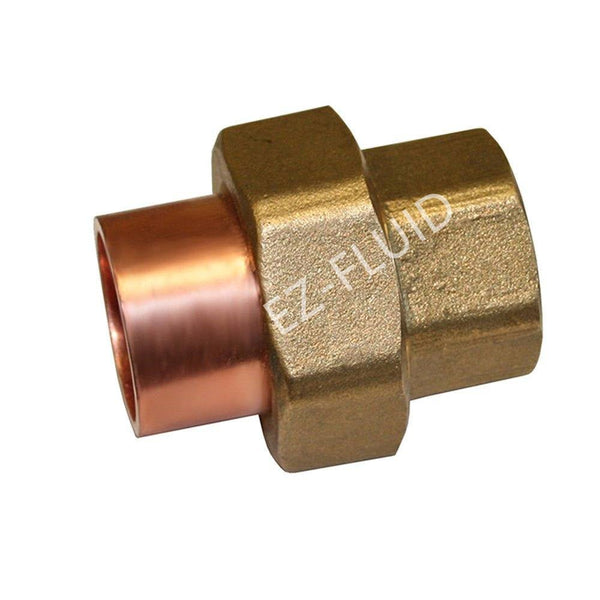 EZ-Fluid 2" C X C Sweat Solder COPPER UNION COPPERCAST BRASS | EZ-Fluid Plumbing Parts & Hardware 
