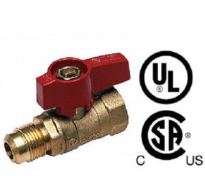 5/8"O.D Flare x 3/4" FIP Heavy Duty Brass Gas Cock Shut Off Ball Valve For Natural Gas Propane - Plumbing Parts & Hardware 
