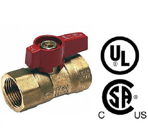3/4"FIP Heavy Duty Brass Gas Cock Shut Off Ball Valve For Natural Gas Propane - Plumbing Parts & Hardware 